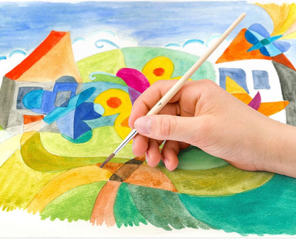 STAEDTLER 888 NC12 Noris Watercolour Paints - 12 Assorted Colours (Pack of 1 with Paint Brush & Opaque Paint