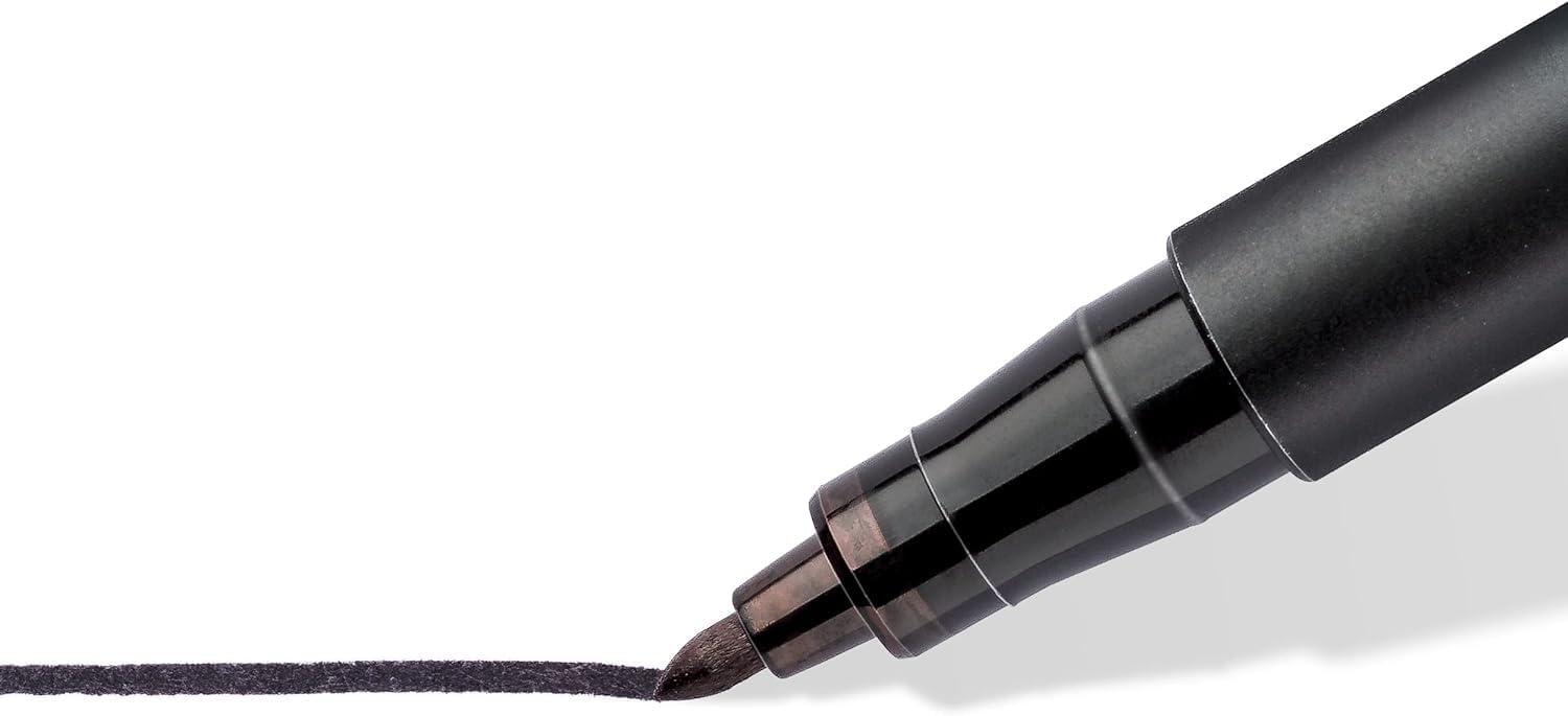 STAEDTLER 31-9WP4GS Lumocolor Permanent Pen Set - Assorted Line Widths, Black (Pack of 4