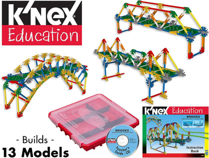 K'NEX STEAM Education Intro to Simple Machines: Bridges Educational Toys for Kids, STEM Learning Kit, Engineering for Kids, Construction Toys for Kids Ages 8+ Basic Fun 78640