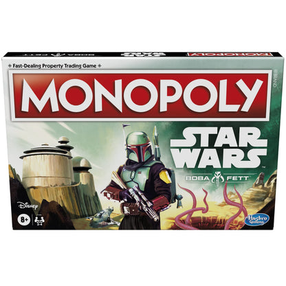 Hasbro Gaming Monopoly: Star Wars Boba Fett Edition - Juego de mesa para niños a partir de 8 años, inspirado en las películas de Star Wars y la serie de televisión The Mandalorian