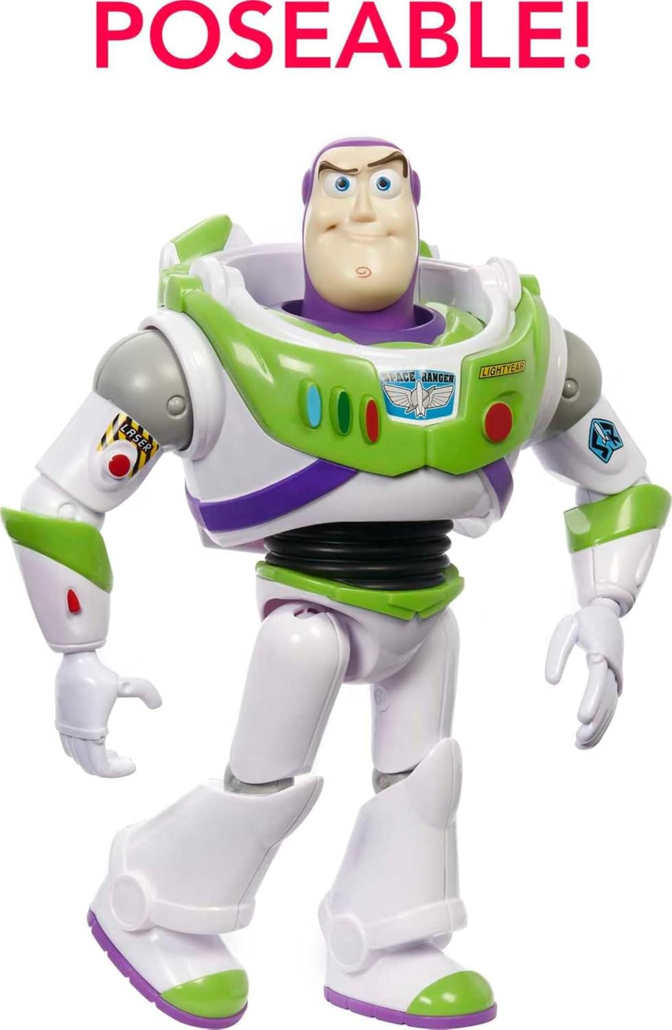 Mattel Disney Pixar Toy Story Buzz Lightyear grande Figura 25 cm articulada, juguete para niños +3 años (HFY27