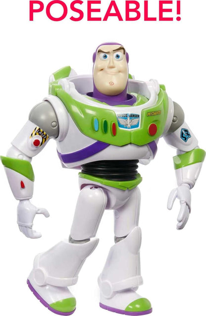 Mattel Disney Pixar Toy Story Buzz Lightyear grande Figura 25 cm articulada, juguete para niños +3 años (HFY27