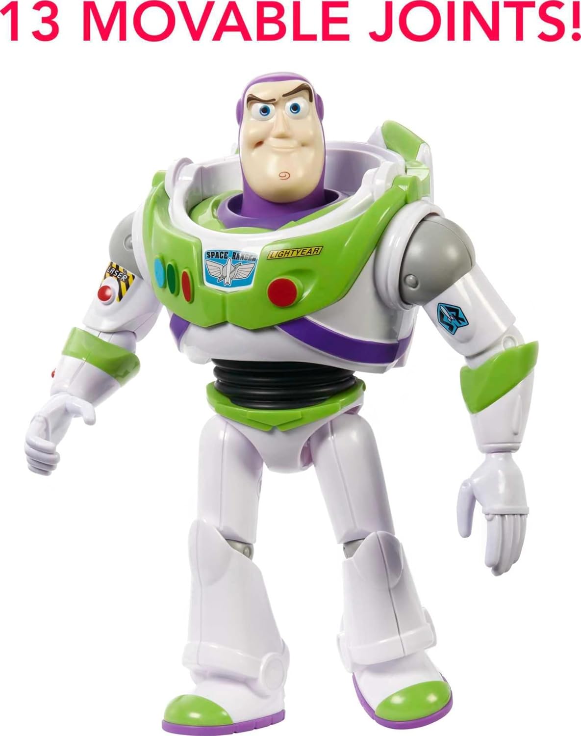 Mattel Disney Pixar Toy Story Buzz Lightyear grande Figura 25 cm articulada, juguete para niños +3 años (HFY27