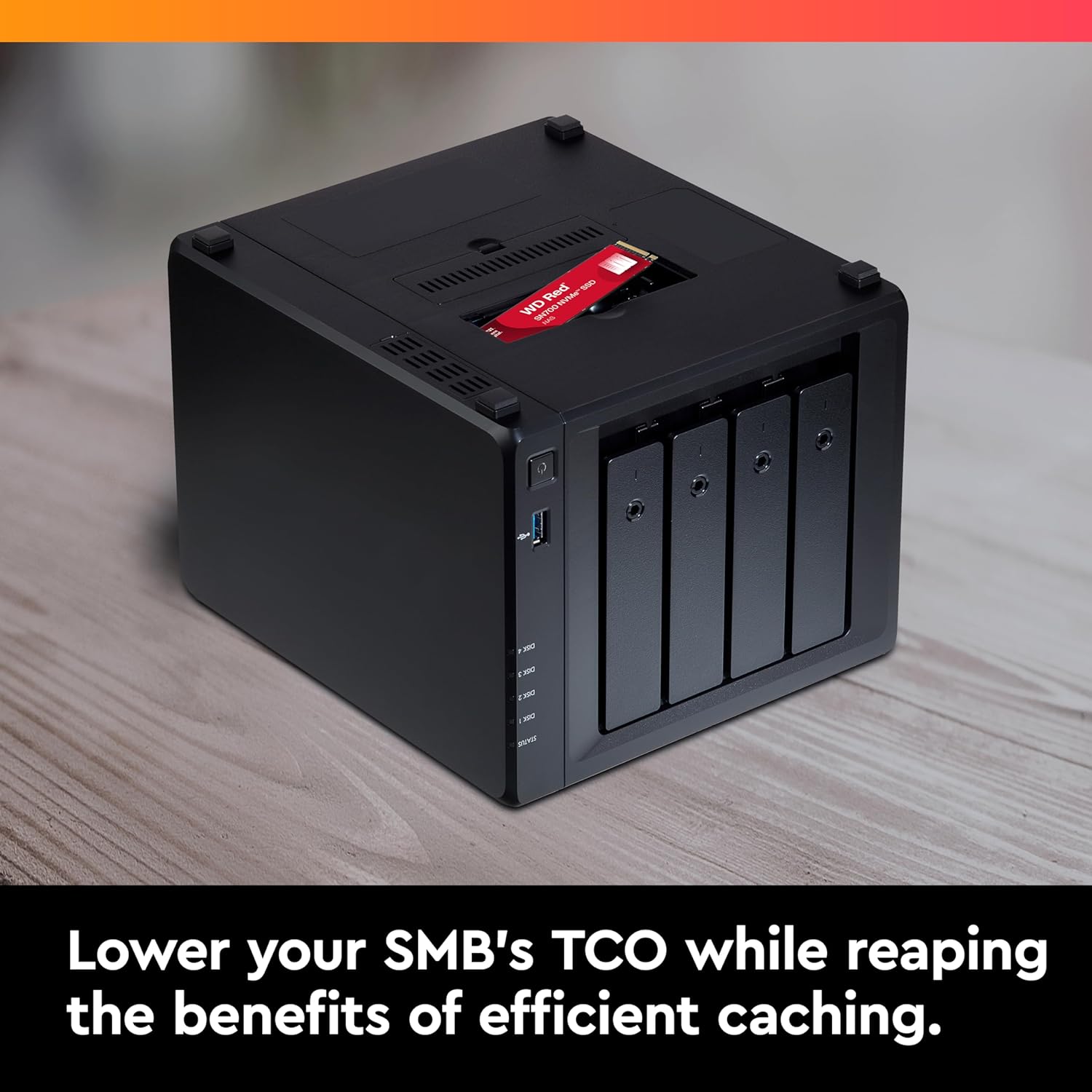WD Red SN700 250GB NVMe SSD for NAS devices, with robust system responsiveness and exceptional I/O performance 250GB PCIe/NVMe M.2 red