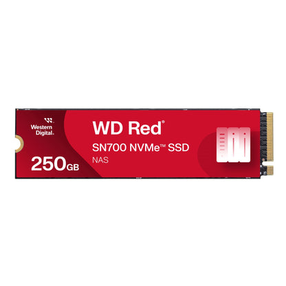 WD Red SN700 250GB NVMe SSD for NAS devices, with robust system responsiveness and exceptional I/O performance 250GB PCIe/NVMe M.2 red