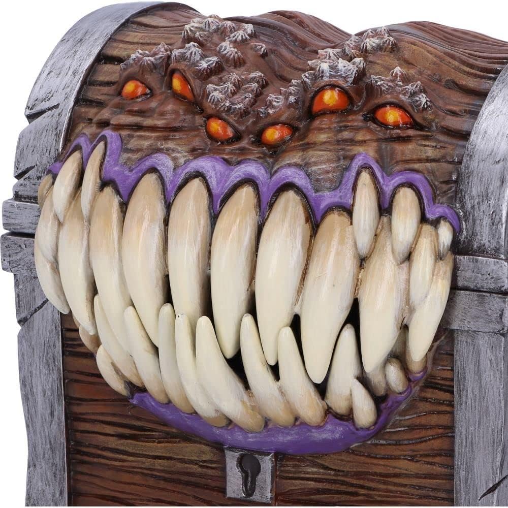 Nemesis Now Dungeons & Dragons Mimic Dice Storage Box, 11.3cm, Resin, Brown, Officially Licensed D&D Merchandise, Mimic Character Dice Box, Cast in the Finest Resin, Expertly Hand-Painted