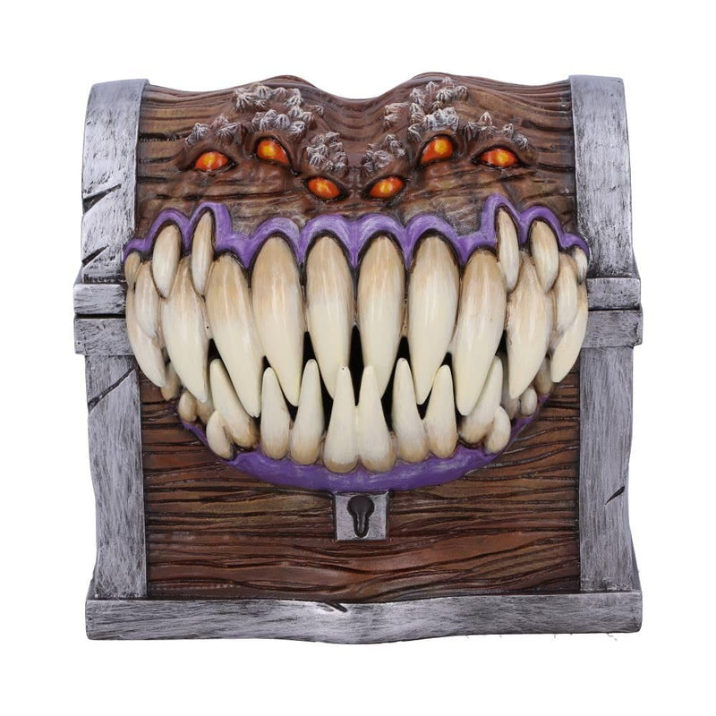 Nemesis Now Dungeons & Dragons Mimic Dice Storage Box, 11.3cm, Resin, Brown, Officially Licensed D&D Merchandise, Mimic Character Dice Box, Cast in the Finest Resin, Expertly Hand-Painted