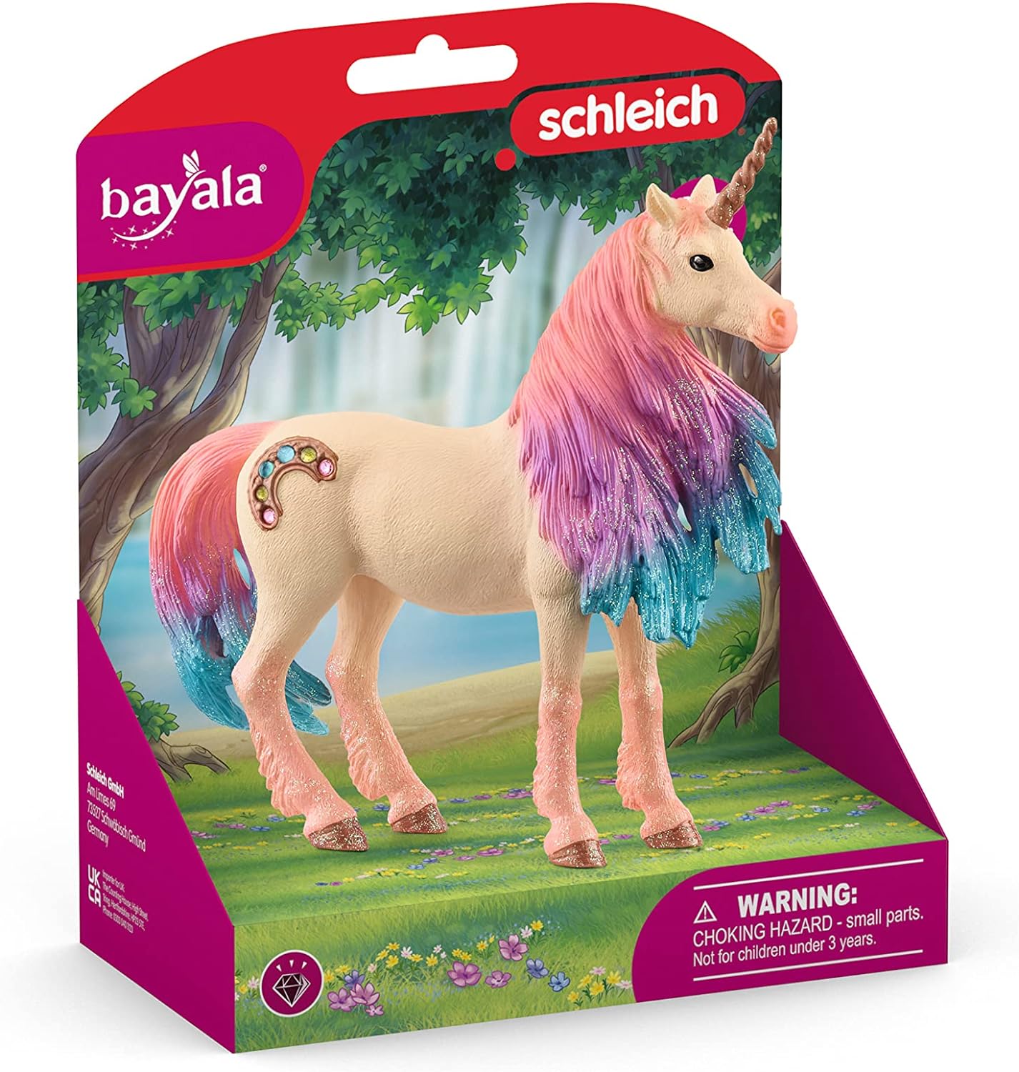 schleich 70723 bayala Mythical Decorated Marshmallow Unicorn Mare Figurine - Featuring Glittery Details and Rhinestones, Imaginative Fun and Durable Unicorn Gifts for Girls and Boys Ages 5+