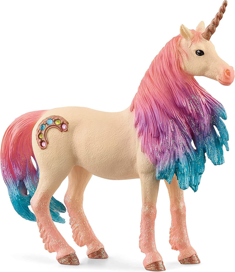 schleich 70723 bayala Mythical Decorated Marshmallow Unicorn Mare Figurine - Featuring Glittery Details and Rhinestones, Imaginative Fun and Durable Unicorn Gifts for Girls and Boys Ages 5+