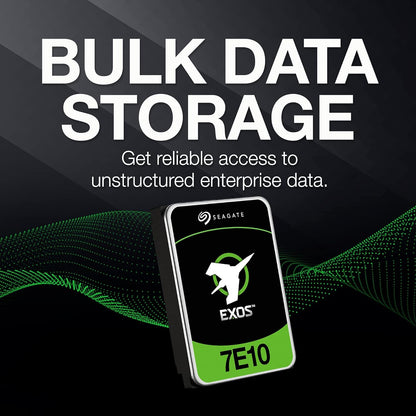 Seagate Exos 7E10 6TB Internal Hard Drive HDD - 3.5 Inch 4Kn SAS 12GB/s, 7.200 RPM, 256MB Cache and 2M MTBF for Enterprise, Data Centre (ST6000NM005B