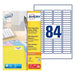 Avery Self Adhesive Mini Labels, Laser Printers, 84 Labels Per A4 Sheet, 8400 labels, QuickPEEL (L7656), White, 46 x 11.1 mm