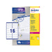 Avery Self Adhesive Address Mailing Labels, Laser Printers,16 Labels Per A4 sheet, 640 labels, UltraGrip (L7162), White, 40 Sheets