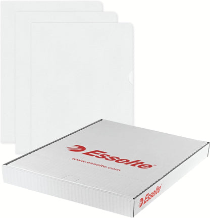 Esselte TS-110386 A4 Embossed Folder, Clear, Pack of 100