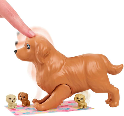Barbie Doll and Newborn Pups Playset with Dog, 3 Puppies & Accessories, 3 to 7 Year Olds , Black & Kitty Condo Doll and Pets Playset , 1 Cat, 4 Kittens, Cat Tree & Accessories + Kitty Condo Doll and P