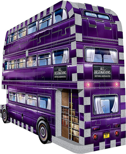 Wrebbit3D | Harry Potter: Mini Knight Bus (130pc) | 3D Puzzle | Ages 12+