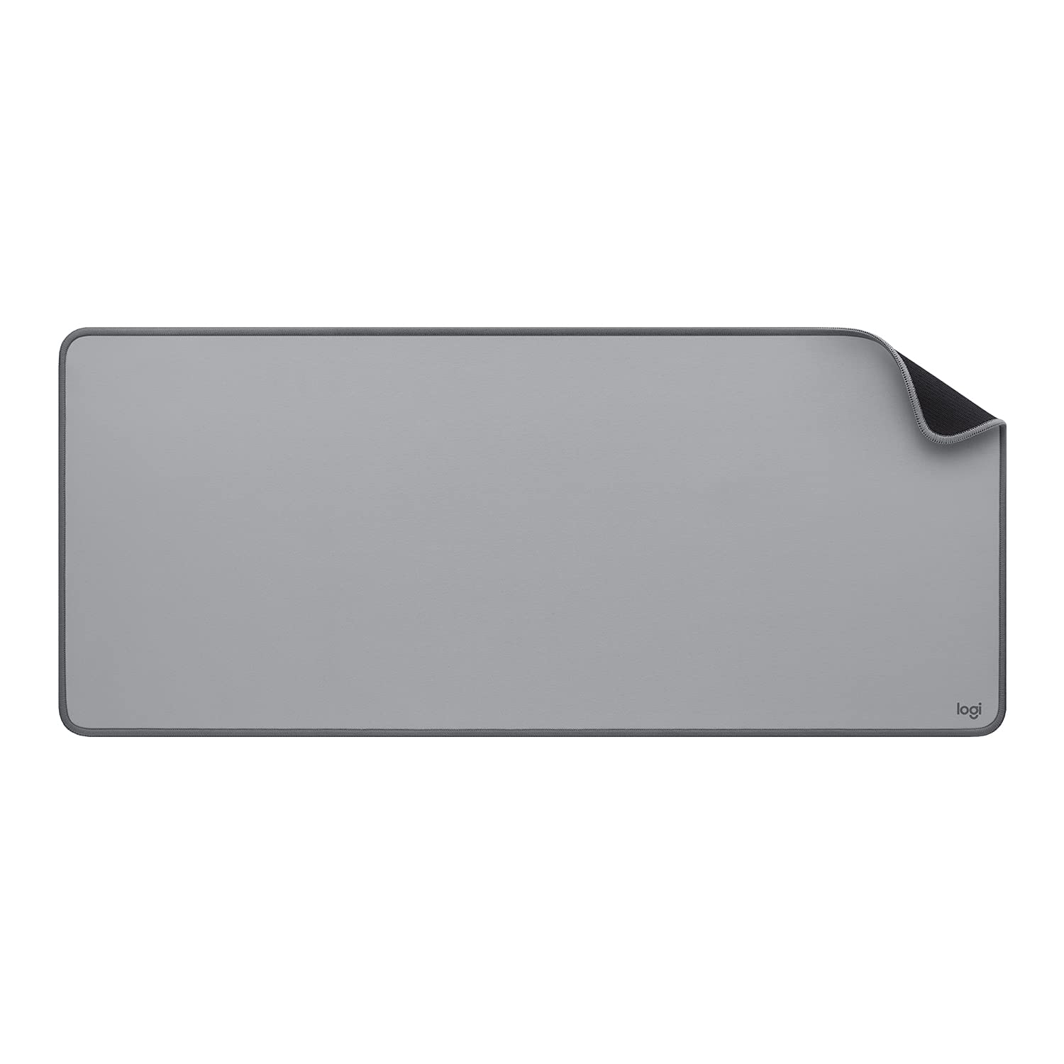 Logitech Desk Mat - Studio Series, Multifunctional Large Desk Pad, Extended Mouse Mat, Office Desk Protector with Anti-slip Base, Spill-resistant Durable Design - Grey Grey Large
