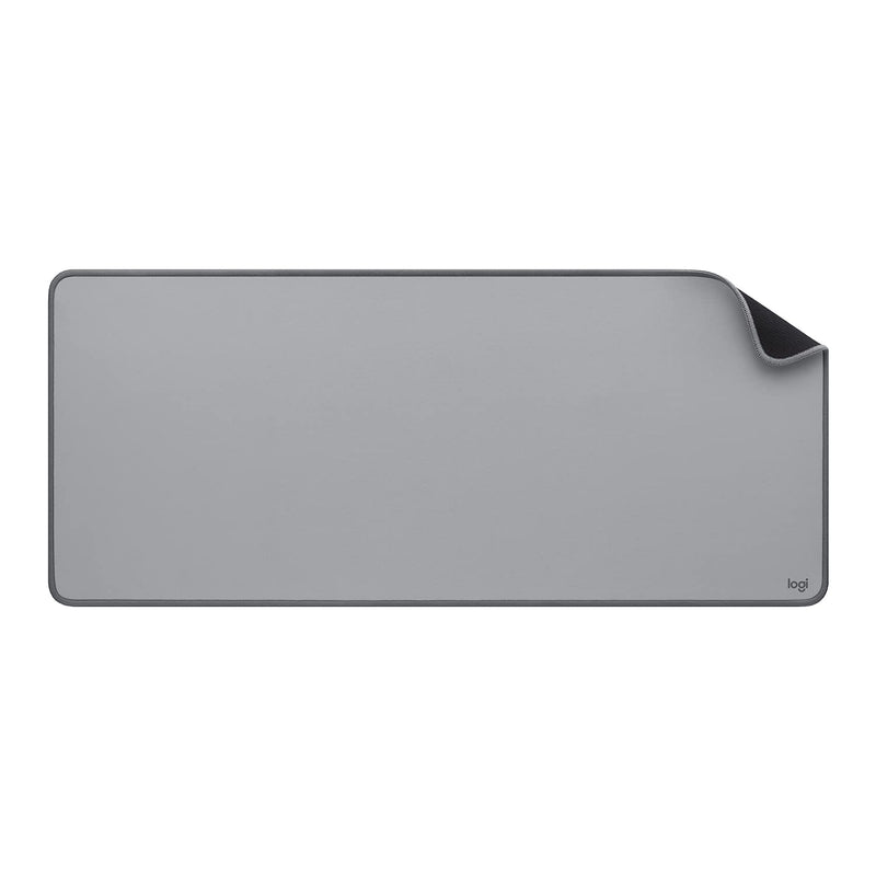 Logitech Desk Mat - Studio Series, Multifunctional Large Desk Pad, Extended Mouse Mat, Office Desk Protector with Anti-slip Base, Spill-resistant Durable Design - Grey Grey Large