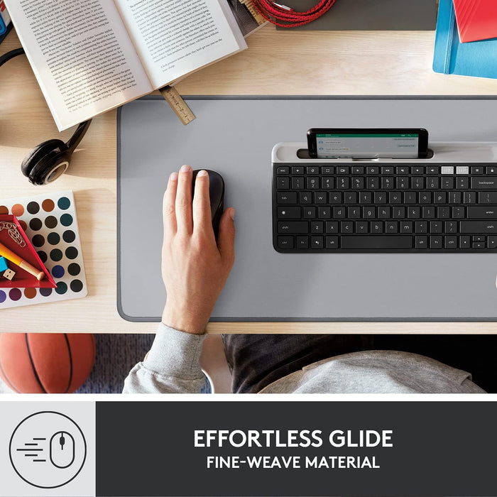 Logitech Desk Mat - Studio Series, Multifunctional Large Desk Pad, Extended Mouse Mat, Office Desk Protector with Anti-slip Base, Spill-resistant Durable Design