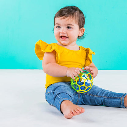 Bright Starts Oball Classic Easy-Grasp Toy - Blue/Green