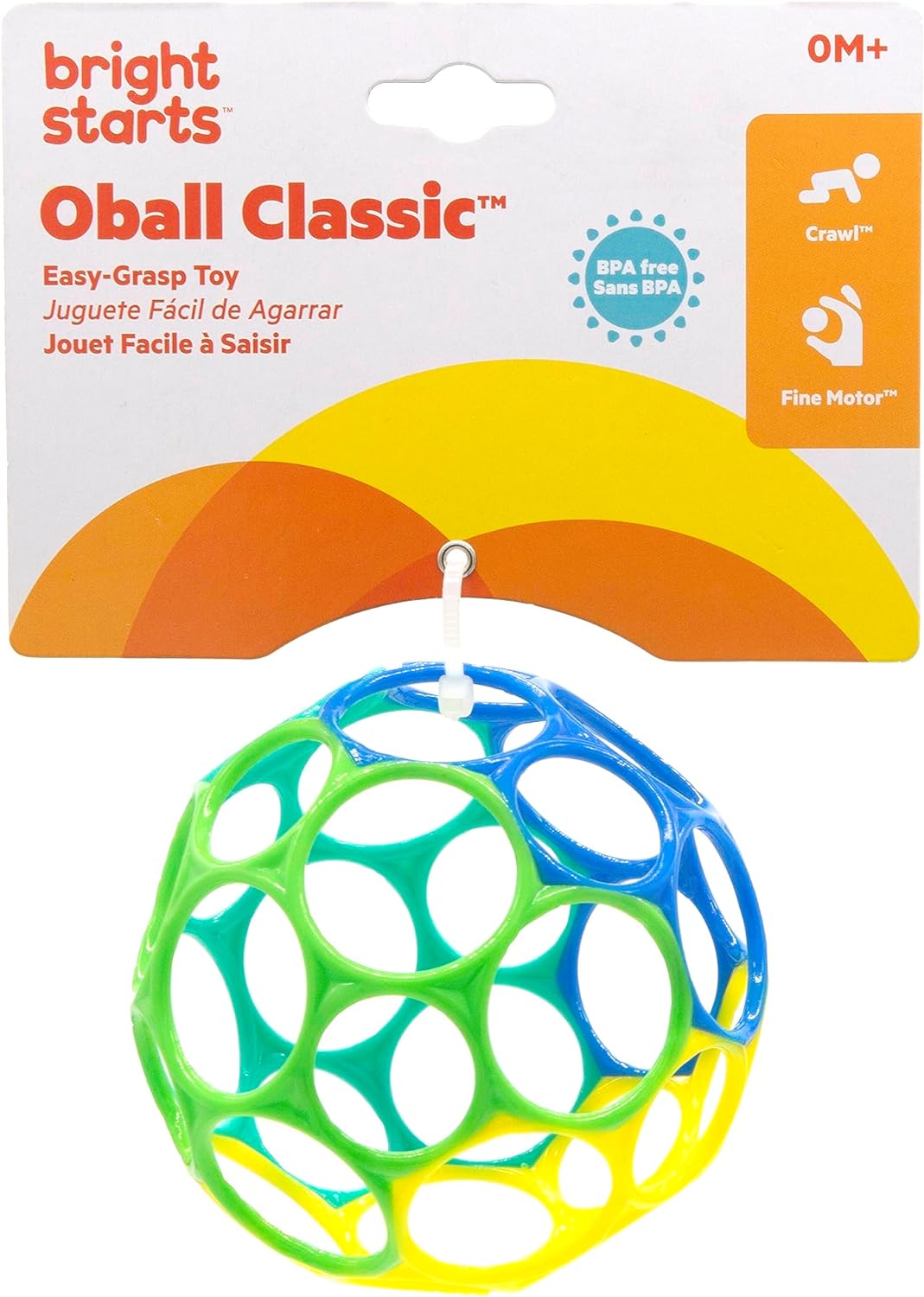 Bright Starts Oball Classic Easy-Grasp Toy - Blue/Green