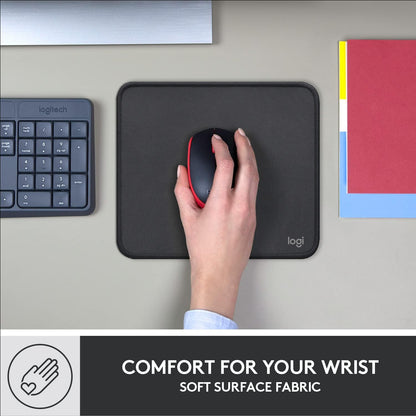Logitech Mouse Pad - Studio Series, Computer Mouse Mat with Anti-slip Rubber Base, Easy Gliding, Spill-Resistant Surface, Durable Materials, Portable, in a Fresh Modern Design