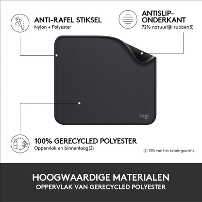 Logitech Mouse Pad - Studio Series, Computer Mouse Mat with Anti-slip Rubber Base, Easy Gliding, Spill-Resistant Surface, Durable Materials, Portable, in a Fresh Modern Design