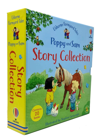 Usborne Farmyard Tales Poppy and Sam Series 20 Books Collection Box Set By Heather Amery (The Hungry Donkey, Camping Out, Tractor in Trouble & More