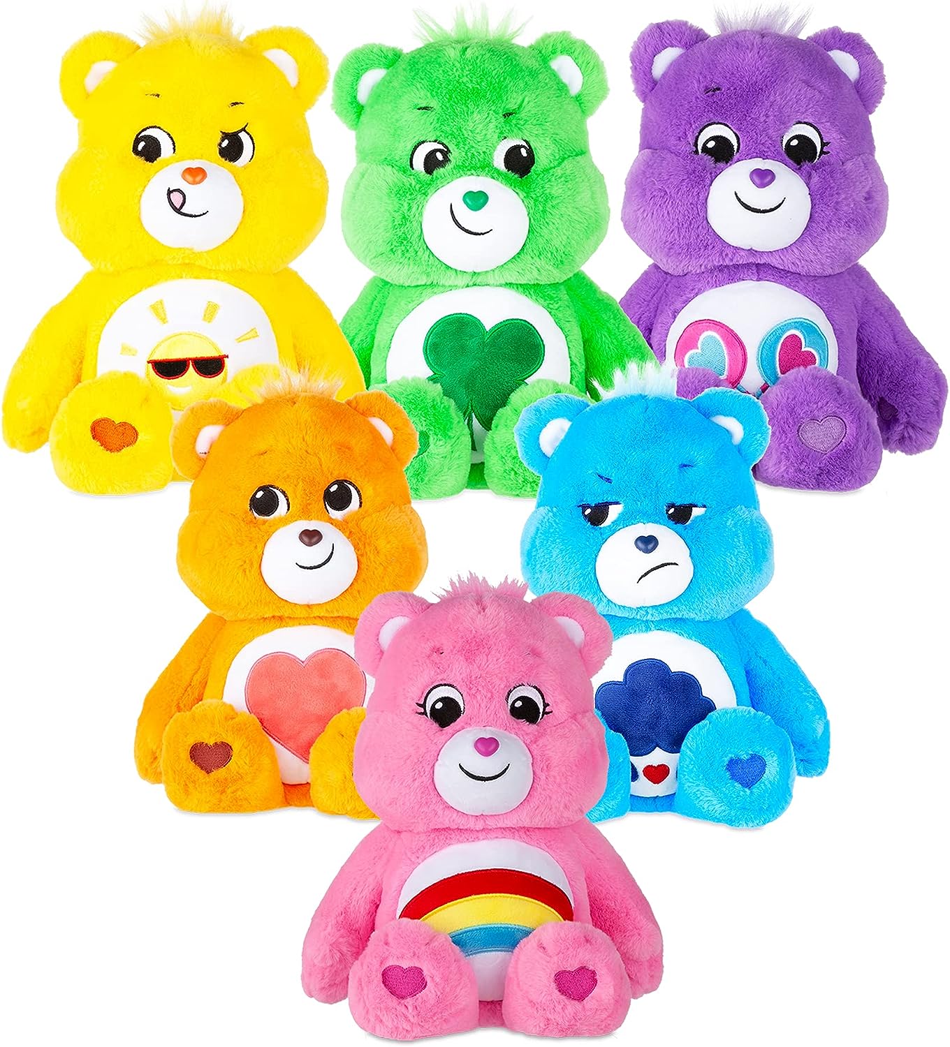 Care Bears | Good Luck Bear 35cm Medium Plush | Collectable Cute Plush Toy, Cuddly Toys for Children, Soft Toys for Girls Boys, Cute Teddies Suitable for Girls and Boys Ages 4+ | Basic Fun 22064 Singl