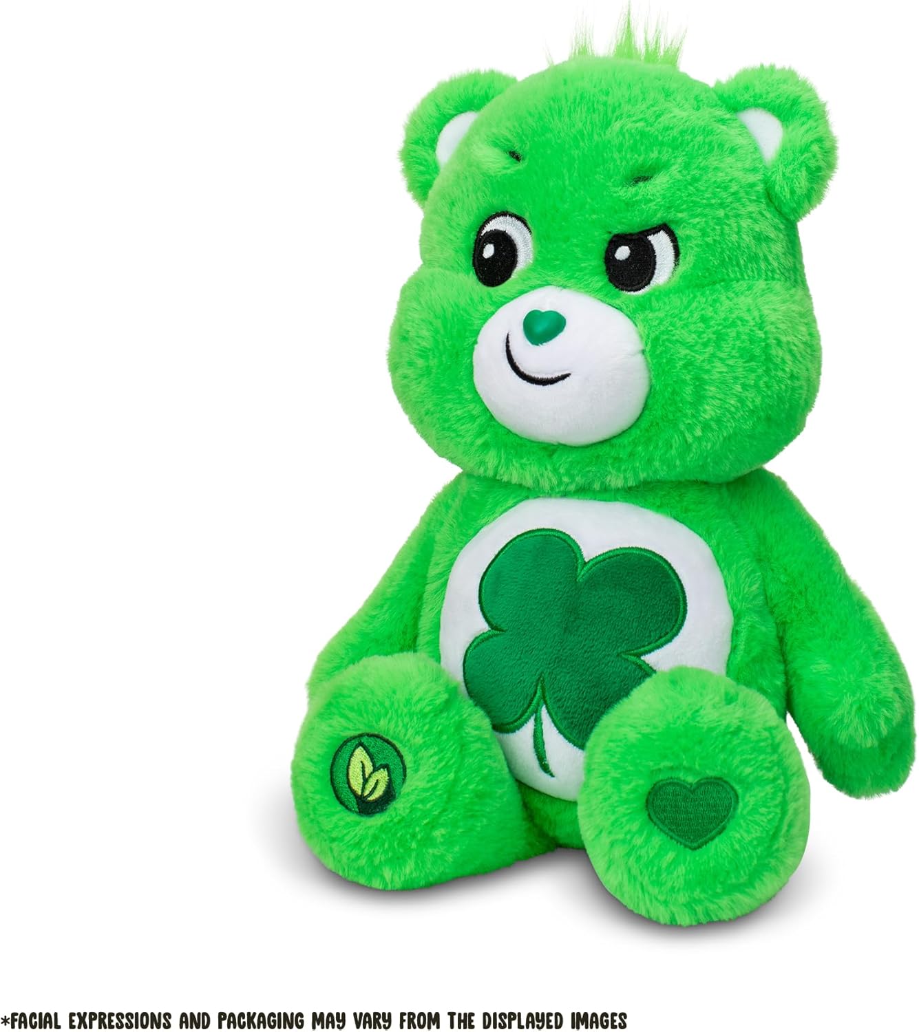 Care Bears | Good Luck Bear 35cm Medium Plush | Collectable Cute Plush Toy, Cuddly Toys for Children, Soft Toys for Girls Boys, Cute Teddies Suitable for Girls and Boys Ages 4+ | Basic Fun 22064 Singl