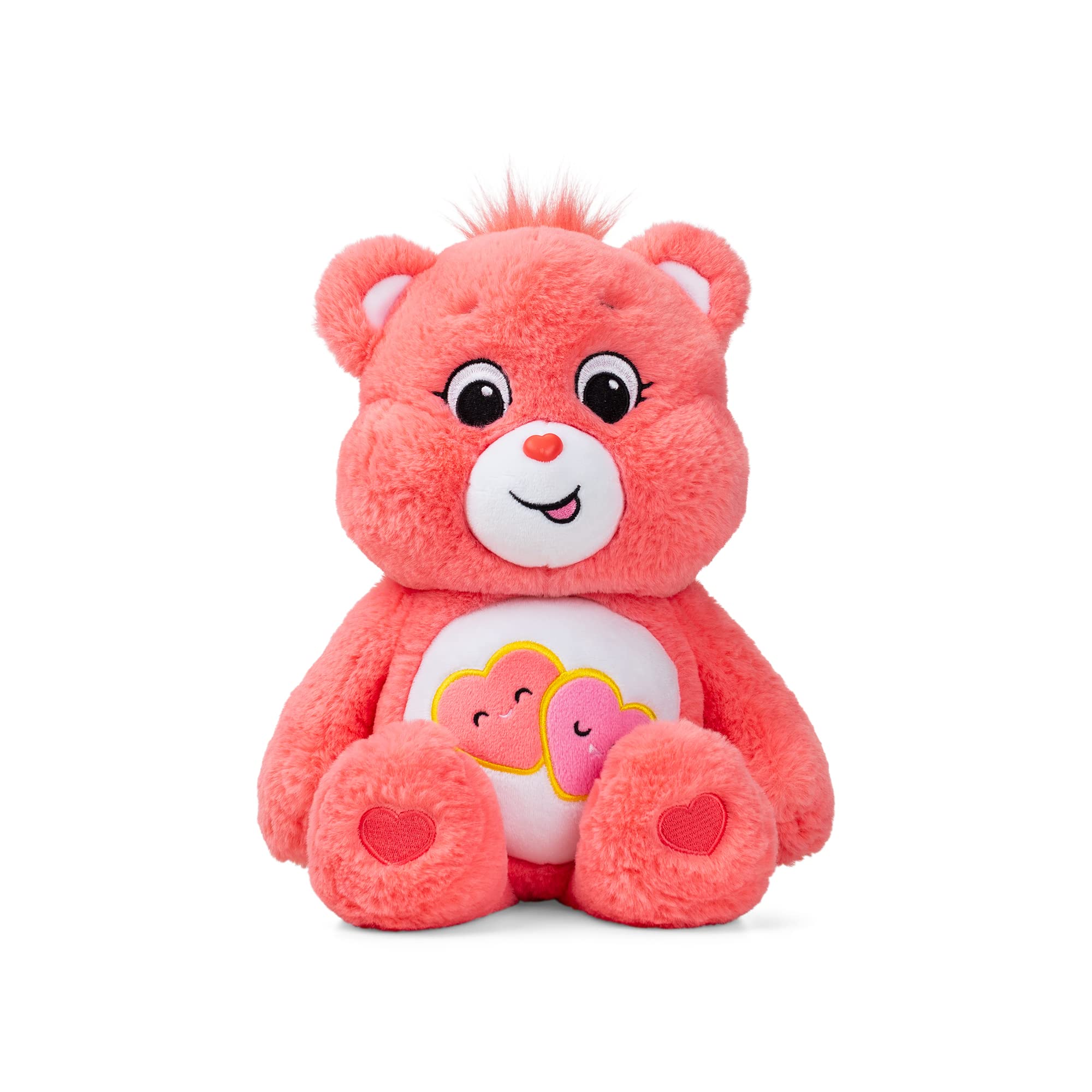 Care Bears | Love-A-Lot Bear 35cm Medium Plush | Collectable Cute Plush Toy, Cuddly Toys for Children, Soft Toys for Girls Boys, Cute Teddies Suitable for Girls and Boys Ages 4+ | Basic Fun 22084