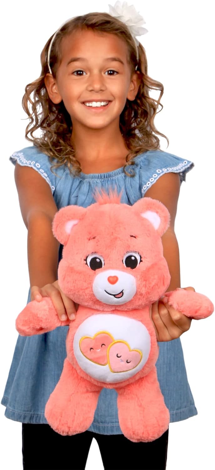 Care Bears | Love-A-Lot Bear 35cm Medium Plush | Collectable Cute Plush Toy, Cuddly Toys for Children, Soft Toys for Girls Boys, Cute Teddies Suitable for Girls and Boys Ages 4+ | Basic Fun 22084