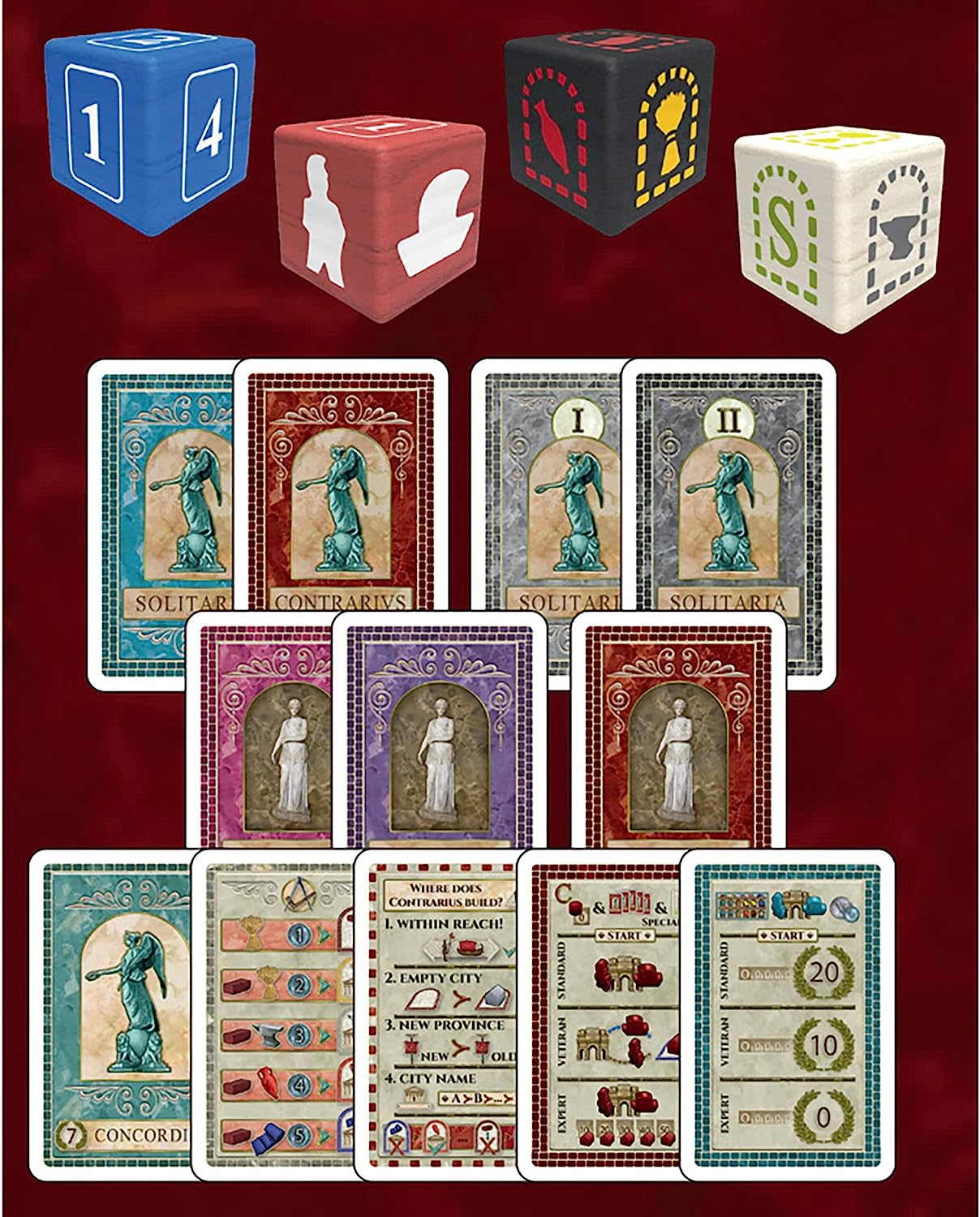 Rio Grande Games: Concordia Solitaria Expansion - Strategy Board Game Expansion to Concordia - Ages 14+, 1-2 Players, 60 Min Game Play, (RGG615