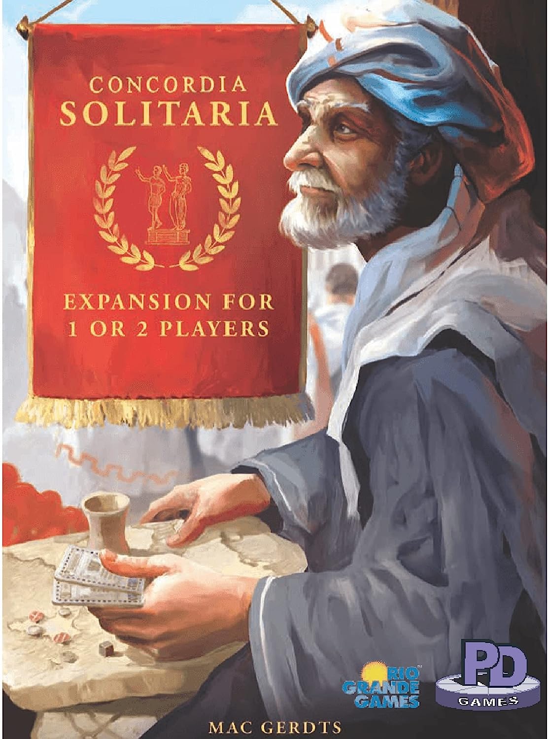 Rio Grande Games: Concordia Solitaria Expansion - Strategy Board Game Expansion to Concordia - Ages 14+, 1-2 Players, 60 Min Game Play, (RGG615