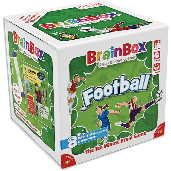 BrainBox Football | Fun & Educational Card Game | Ages 8+ | 1+ Players | 10 Minutes Play Time