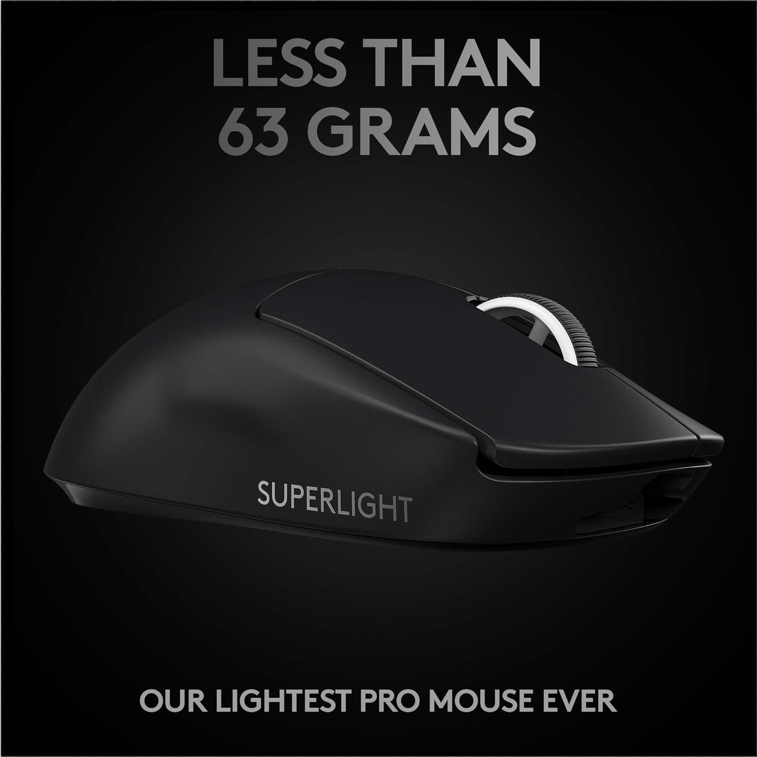 Logitech G PRO X SUPERLIGHT Mouse Gaming Wireless, Sensore HERO 25K, 25.600 DPI, Ultraleggero con 63g, Progettato ‎per eSport, 5 Pulsanti Programmabili, PC/Mac/Laptop - Nero