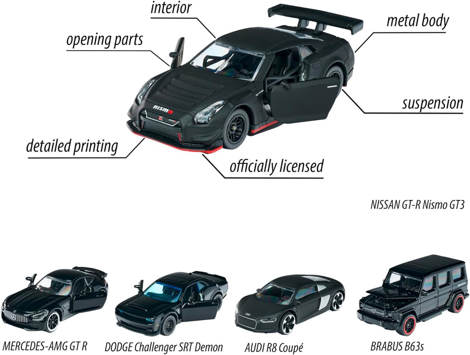 Majorette 212053174 Other License BLACK EDITION DIE-CAST COLLECTOR 5 CAR PACK
