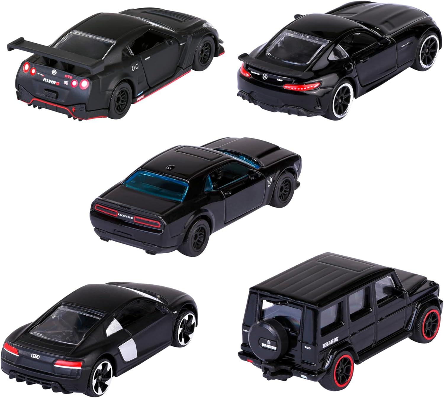 Majorette 212053174 Other License BLACK EDITION DIE-CAST COLLECTOR 5 CAR PACK