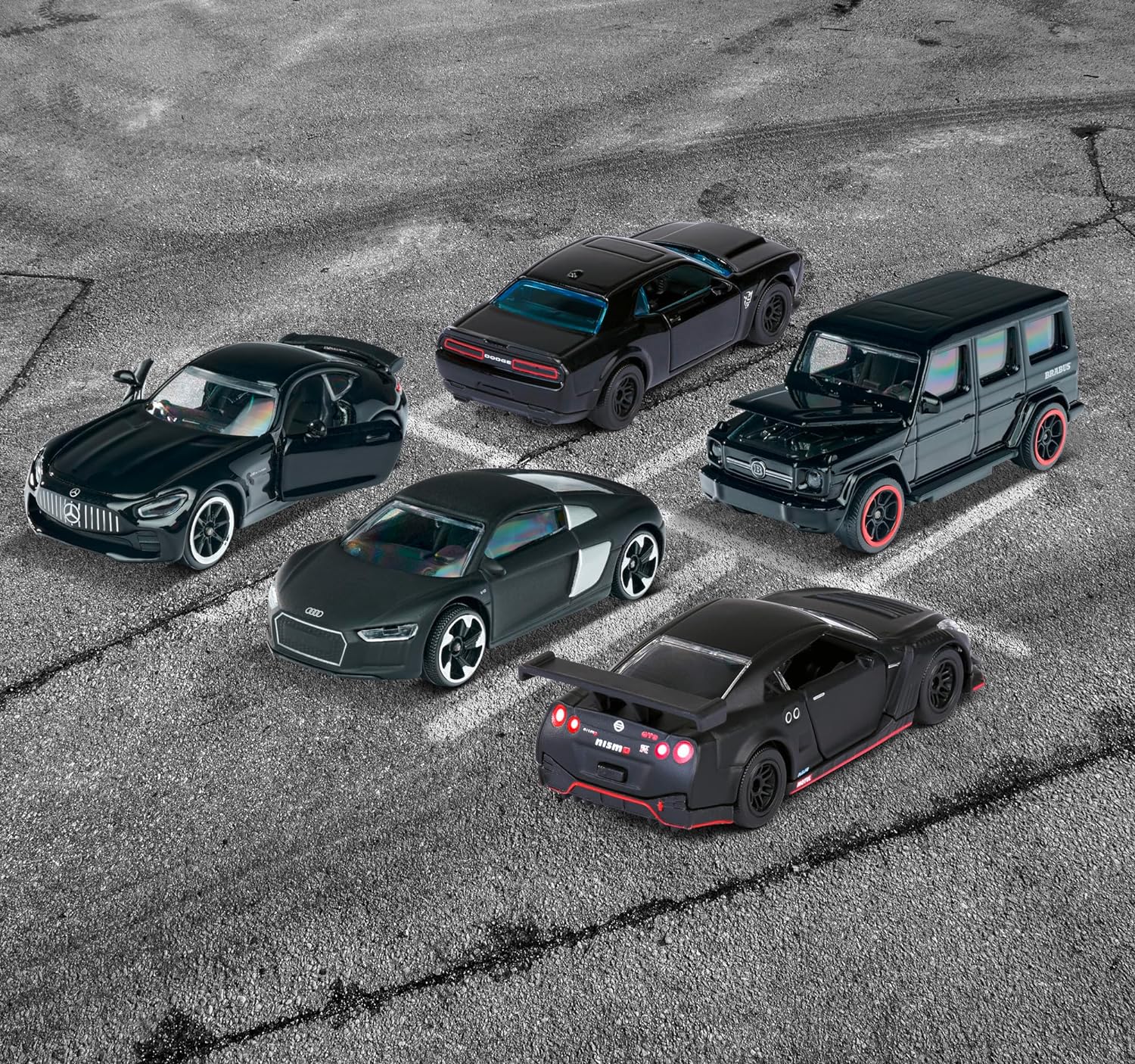 Majorette 212053174 Other License BLACK EDITION DIE-CAST COLLECTOR 5 CAR PACK