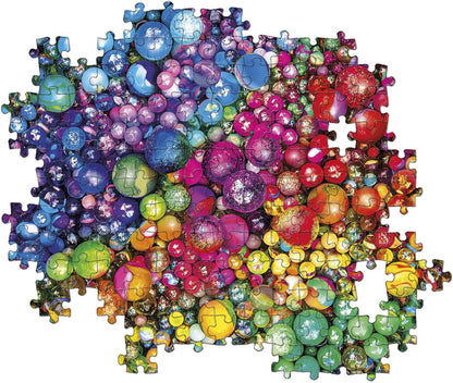 Clementoni 39650 Canicas 1000pcs Colorboom Collection-Marbles 1000 Pieces, Made in Italy, Jigsaw Puzzle for Adults, Multicolor, Medium