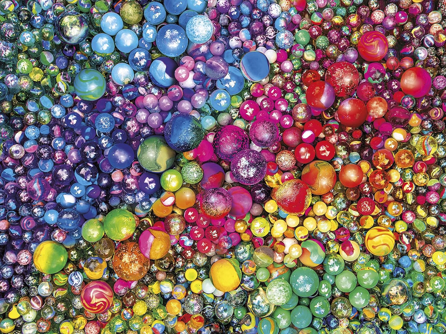 Clementoni 39650 Canicas 1000pcs Colorboom Collection-Marbles 1000 Pieces, Made in Italy, Jigsaw Puzzle for Adults, Multicolor, Medium