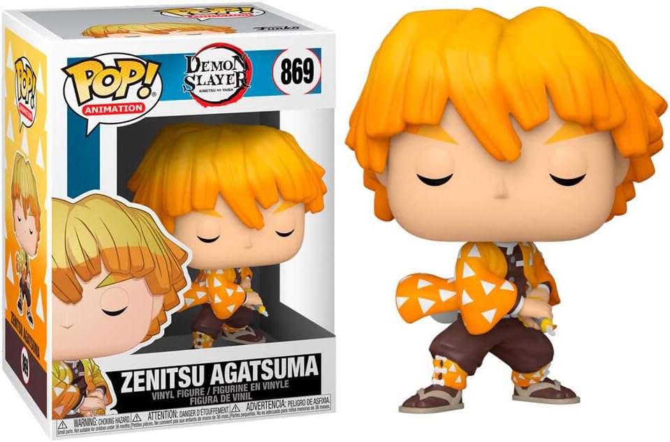 POP Animation: Demon Slayer - Zenitsu Agatsuma, Multicolor, 3.75 inches