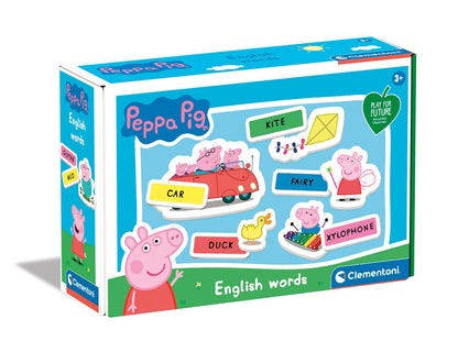 Clementoni Aprendo Peppa Pig Educativo inglés a Partir de 3 años, Juego sostenible (16352), Multicolor, Talla única
