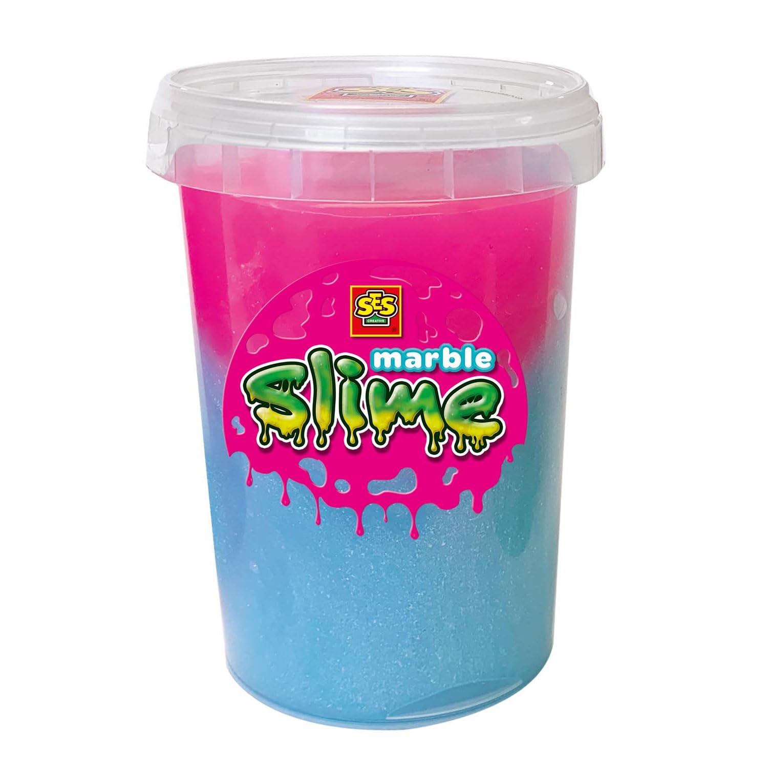 SES Creative- Mármol Slime - Azul y Rosa 200gr, (15021