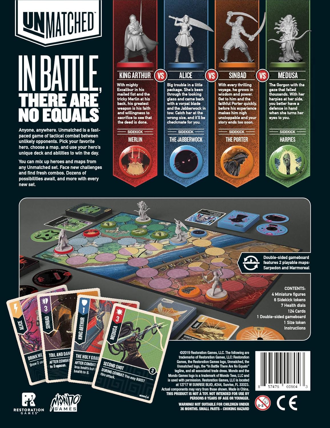 Iello | Unmatched - Battle of Legends Vol 1 | Card Game | Ages 9+ | 2 to 4 Players | 30 mins Minutes Playing Time