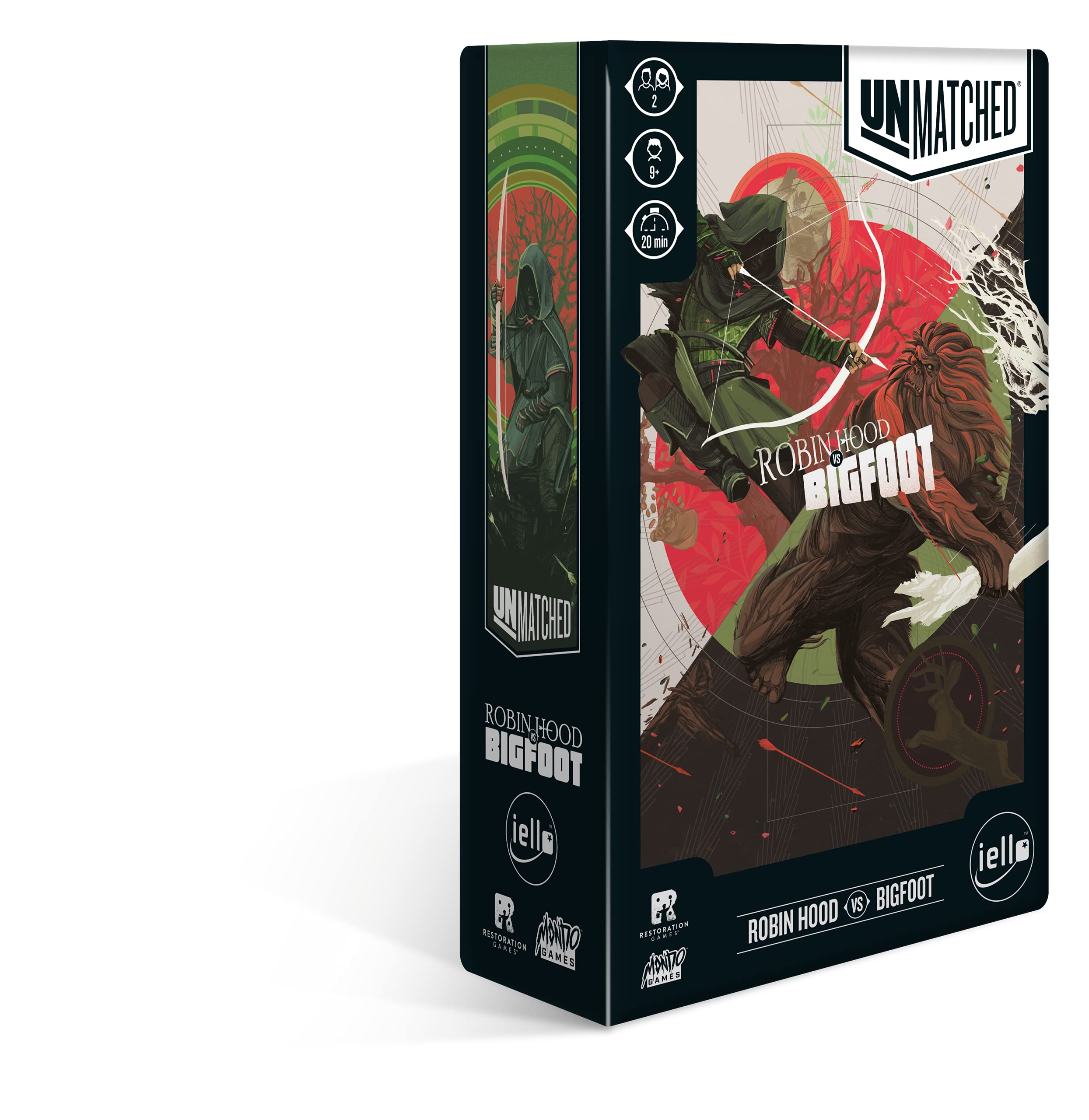 Iello | Unmatched - Robin Hood vs Big Foot | Card Game | Ages 9+ | 2 Players | 20 mins Minutes Playing Time