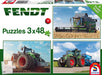 Schmidt | Fendt: 1050 Vario/724 Vario/6275L - 3x Puzzles with 48 Pieces | Children's Puzzle | Ages 4+