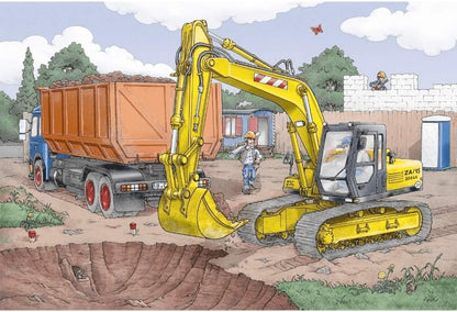 Schmidt | Digger Puzzle & Play 40 Piece Puzzle - Includes SIKU model | Children's Puzzle | Ages 4+