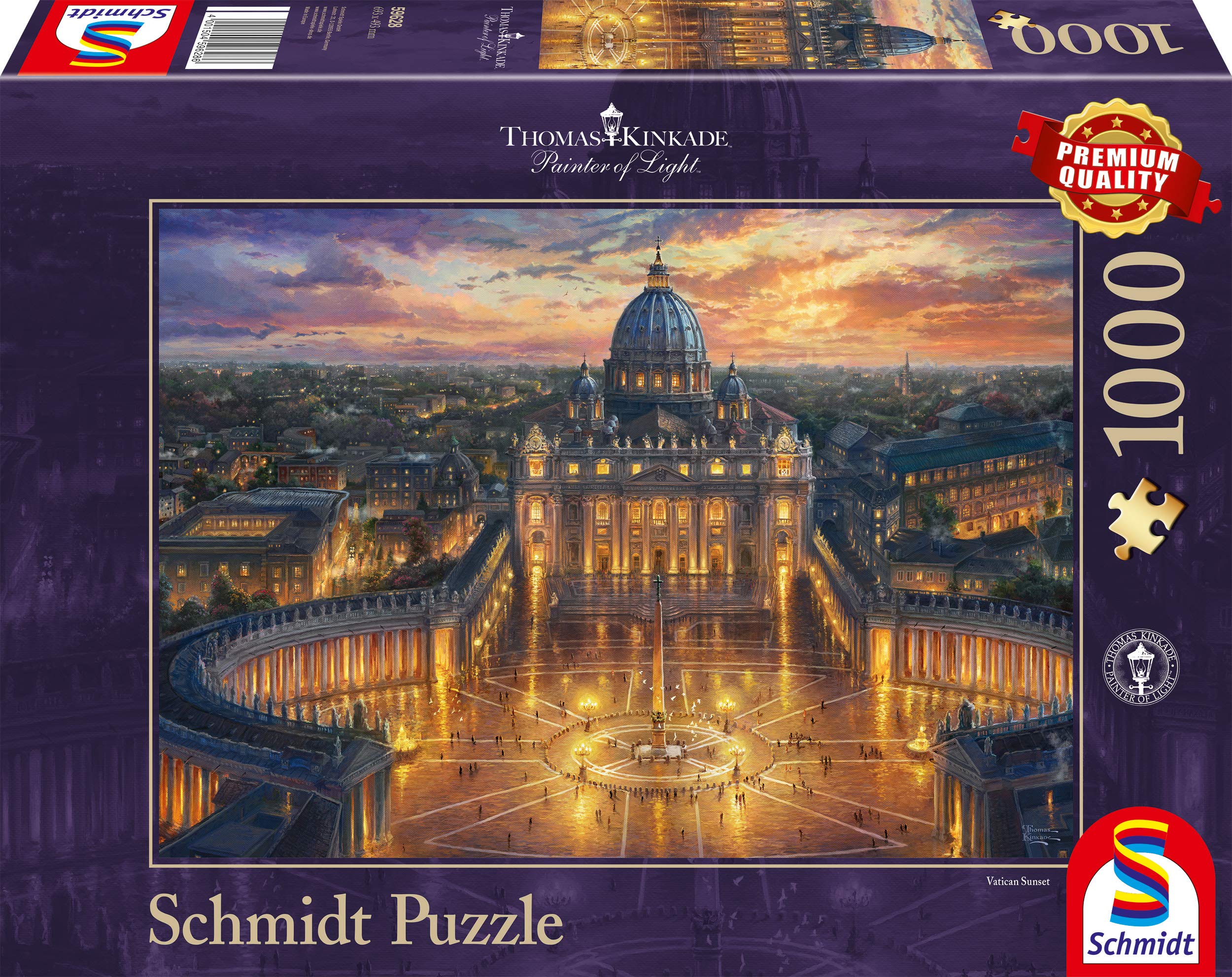 Schmidt Spiele, Thomas Kinkade: The Vatican (1000pc), Puzzle, Ages 12+