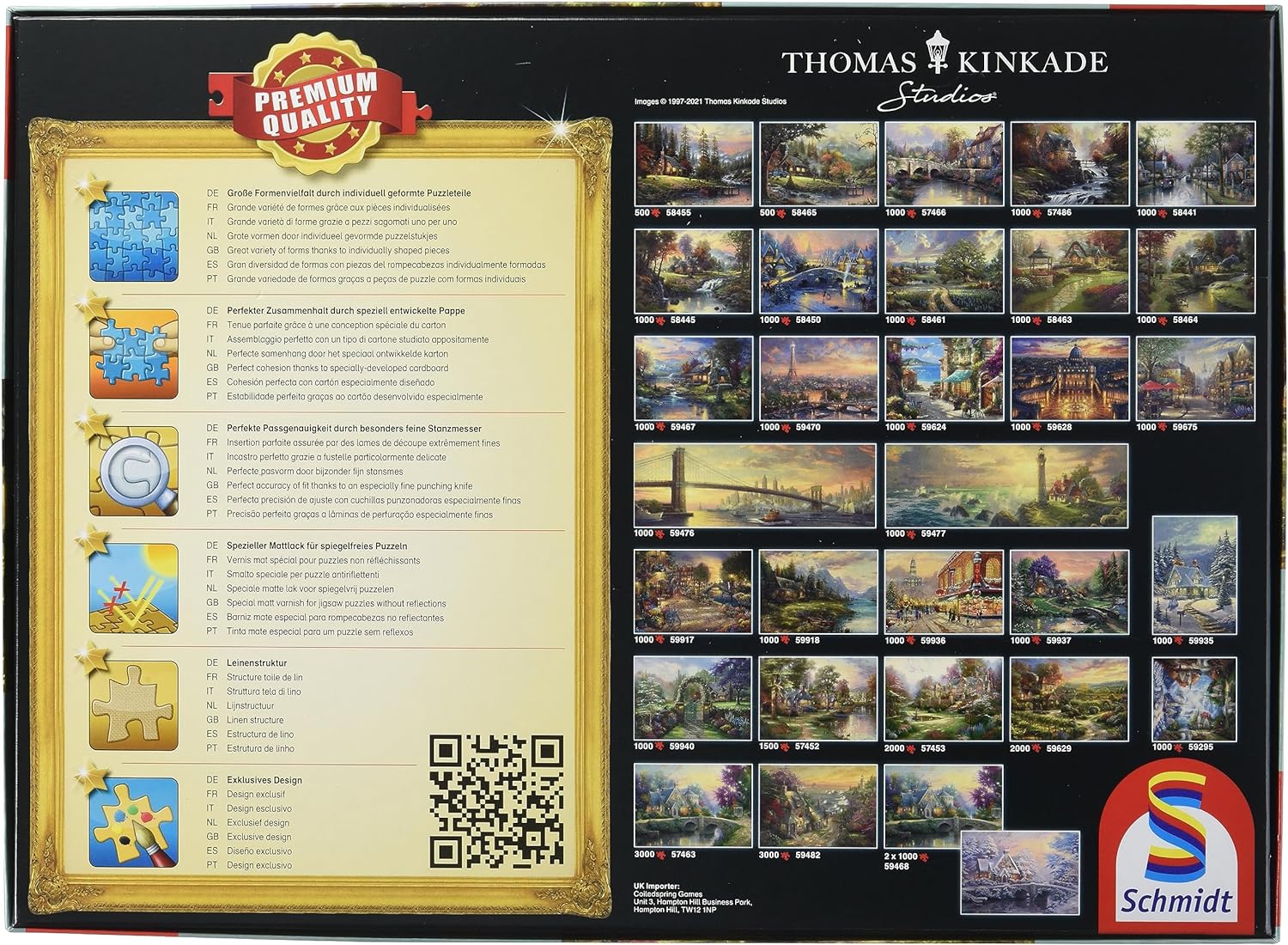 Schmidt Spiele | Thomas Kinkade: In the Vineyards (2000pc) | Puzzle | Ages 12+ 2. Scenic Settings In the Vineyards