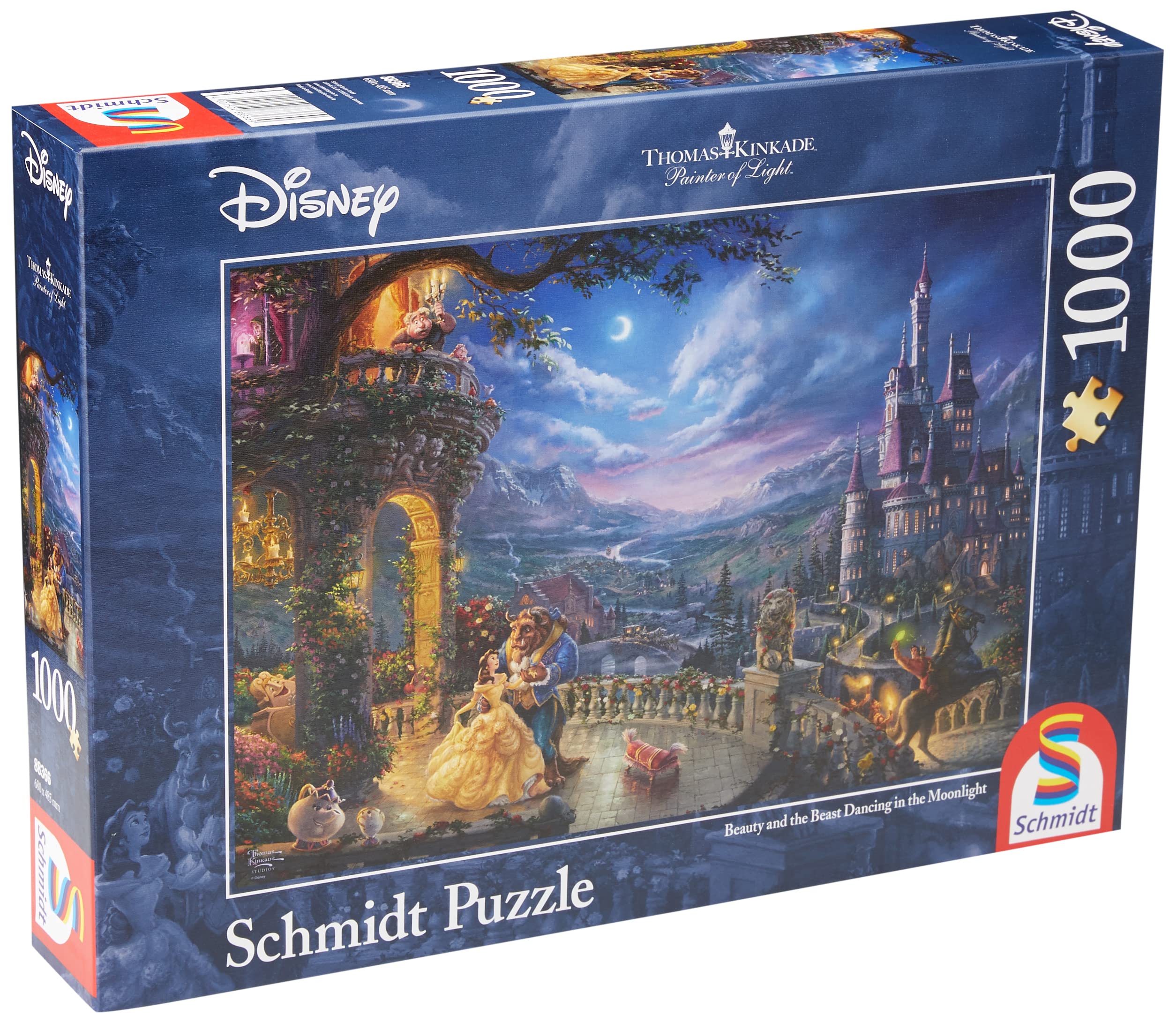 Schmidt Spiele | Thomas Kinkade: Disney Beauty and the Beast 2021 edition (1000pc) | Puzzle | Ages 12+